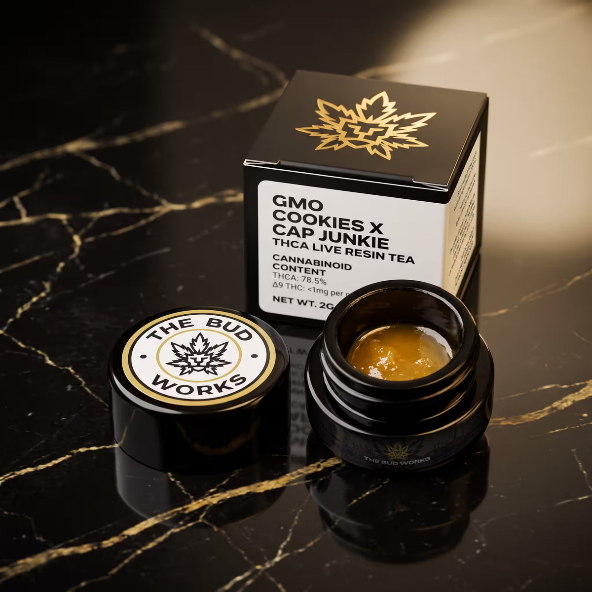 GMO COOKIES x CAP JUNKY THCA LIVE RESIN HEMP TEA EXTRACT