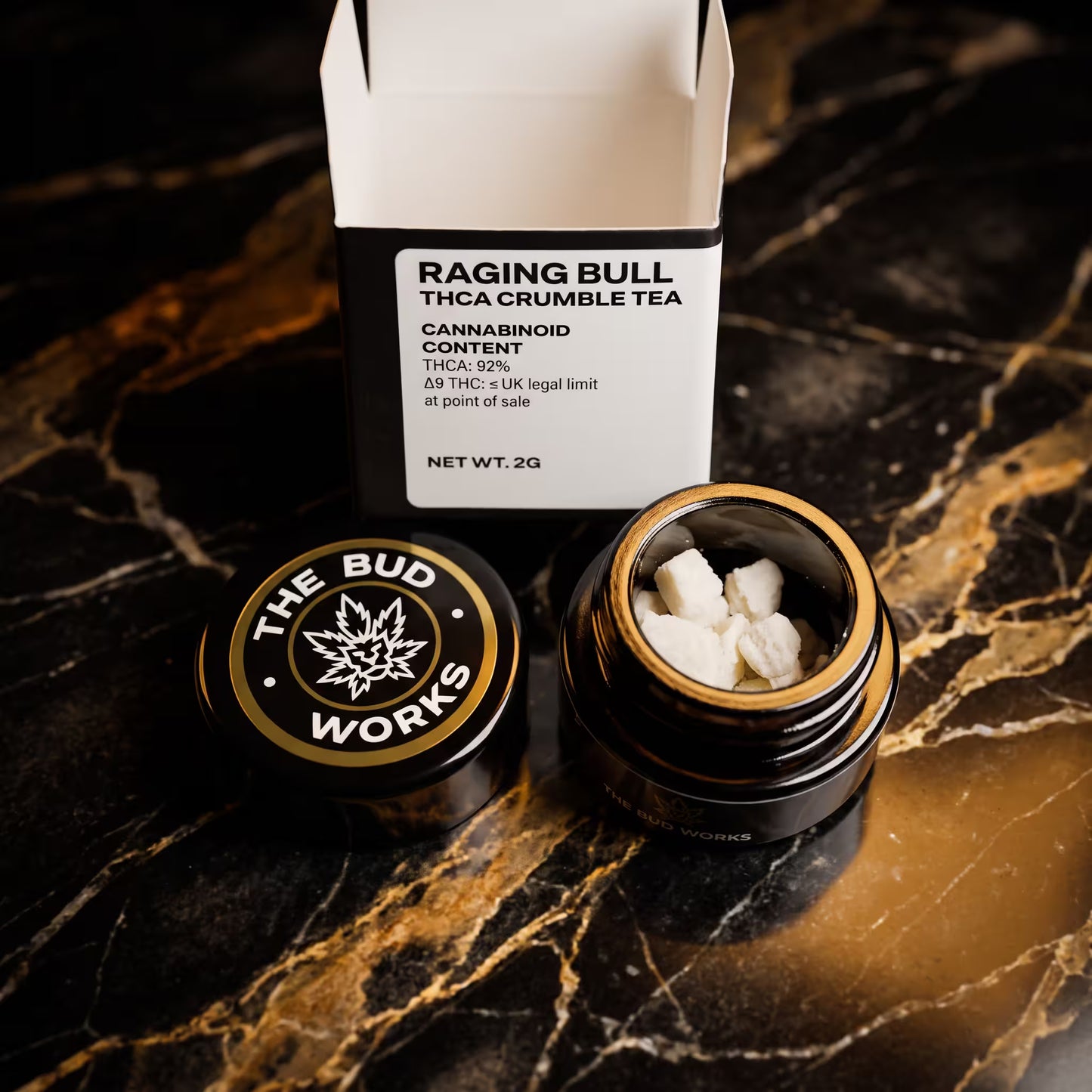 RAGING BULL THCA CRUMBLE TEA EXTRACT