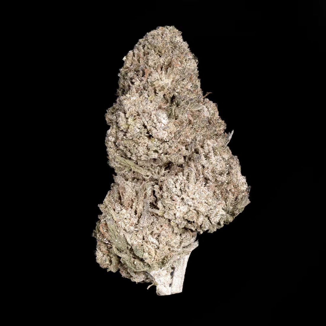 Bubba kush thca flower with black background.