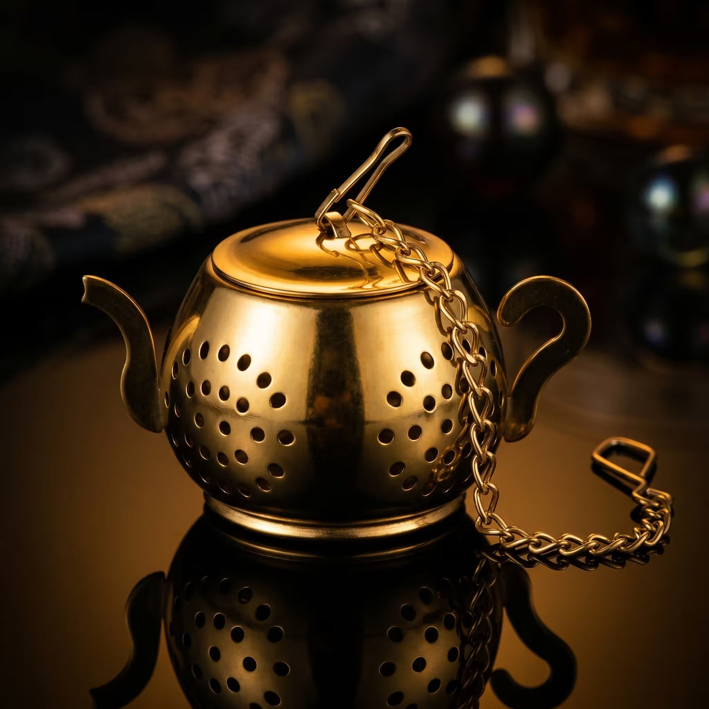 Gold Tea Strainer